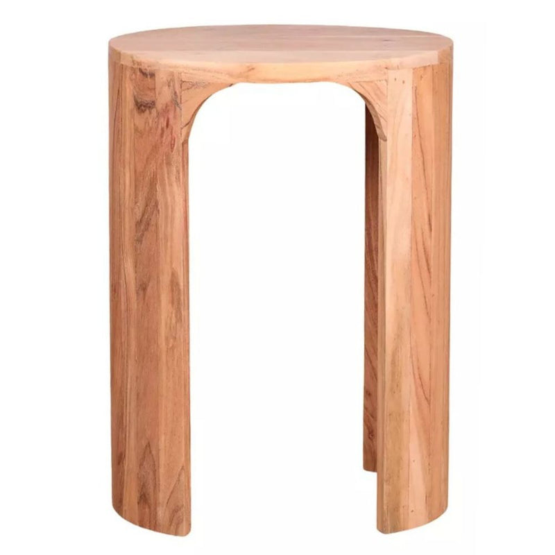 Aria Oval Natural Acacia Wood Side Table
