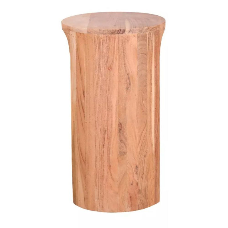 Aria Oval Natural Acacia Wood Side Table