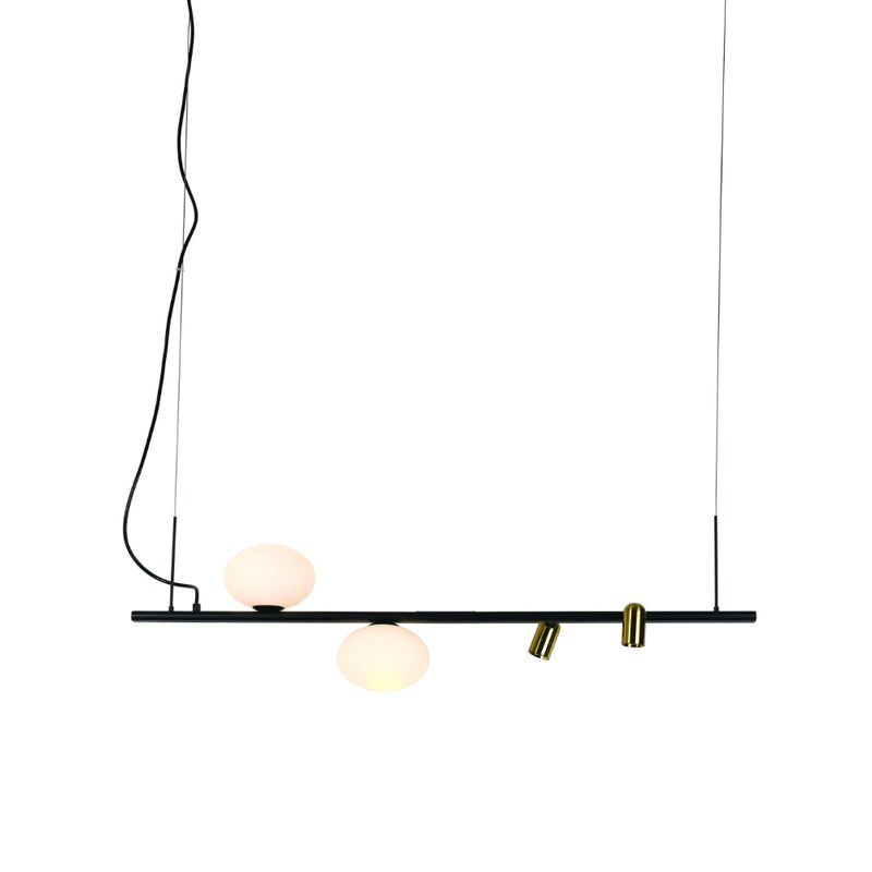 Asta Black or White and Gold Pendant Light - Lighting.co.za