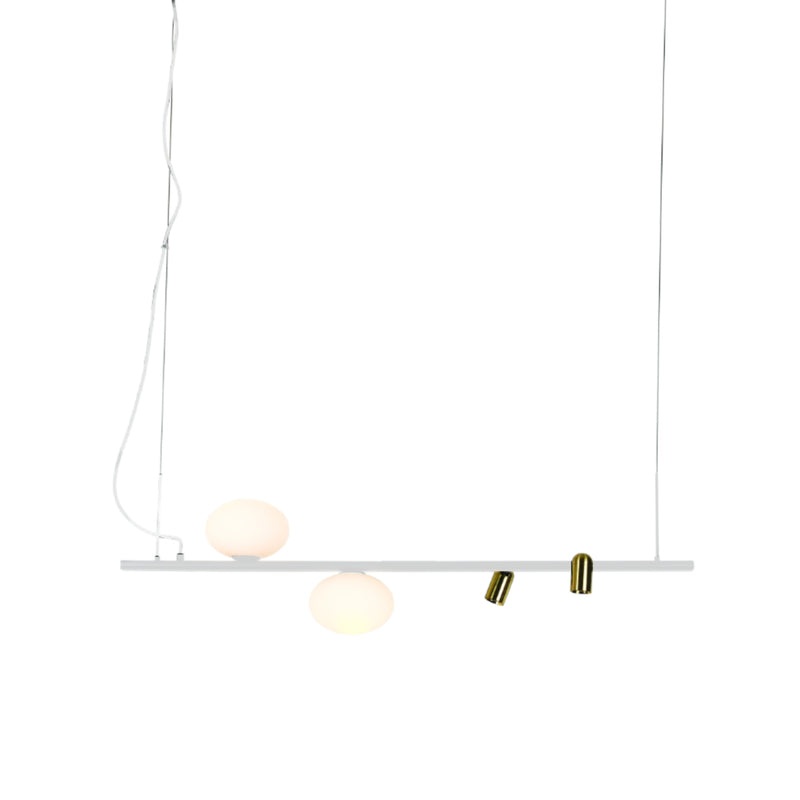 Asta Black or White and Gold Pendant Light - Lighting.co.za