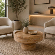 Audrey Round Natural Acacia Wood Coffee Table - Coffee Table - Lighting.co.za