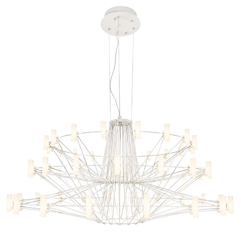 Axis Black or White Large Geometric LED Pendant Light