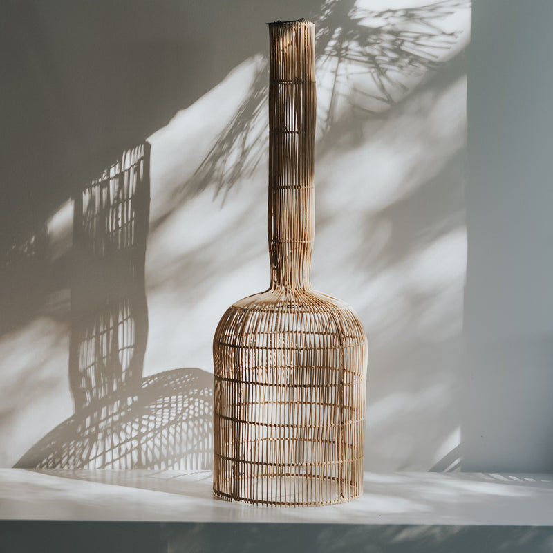 Balik Tall Natural Rattan Pendant Light - Lighting.co.za