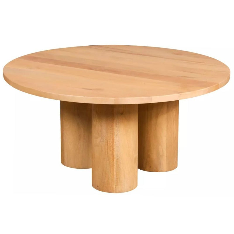 Barlo Natural Acacia Wood Round Coffee Table - Coffee Table - Lighting.co.za
