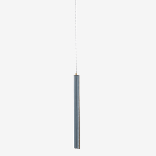 Baton White or Grey Leather and Brass LED Pendant Light - Lighting.co.za