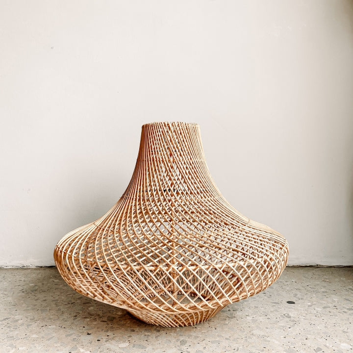Bell Natural Rattan Pendant Light 2 Sizes - Lighting.co.za