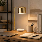 Beulah White Marble and Polished Gold Table Lamp - Table Lamp - Lighting.co.za