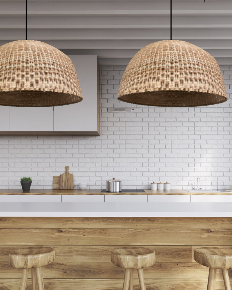 Boma Dome Natural Wicker Pendant Light - Lighting.co.za