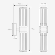 Boston Matt Black and Clear Glass Wall Light - Lighting.co.za