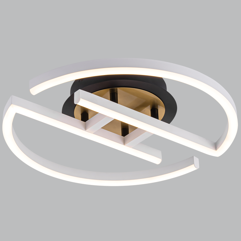 Rafferty White Black and Brass CCT LED Ceiling Light - Lighting.co.za