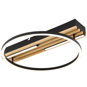 Armin Black and Wood Look LED 3CCT Ceiling Light - Lighting.co.za