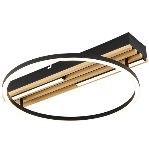 Armin Black and Wood Look LED 3CCT Ceiling Light - Lighting.co.za