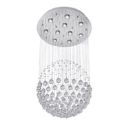 Baroque Drop Chrome and Clear Crystal 10 Light Chandelier - Lighting.co.za