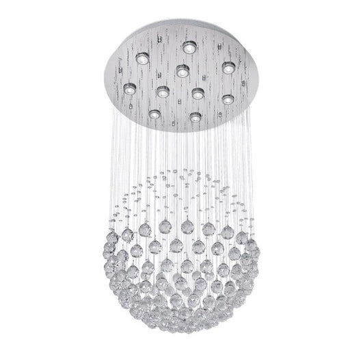 Baroque Drop Chrome and Clear Crystal 10 Light Chandelier - Lighting.co.za