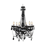 Octave Black or Clear 6 Light Chandelier - Lighting.co.za