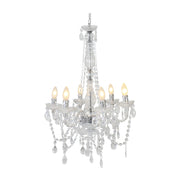 Octave Black or Clear 6 Light Chandelier - Lighting.co.za