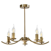 Hillary Plain Brass or Black 3 | 5 Light Chandelier - Lighting.co.za
