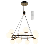 Charlton 12 Light CCT LED Gun Metal Chandelier - Lighting.co.za