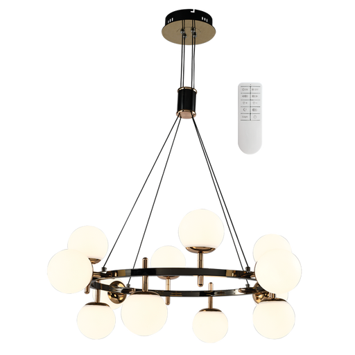 Charlton 12 Light CCT LED Gun Metal Chandelier - Lighting.co.za