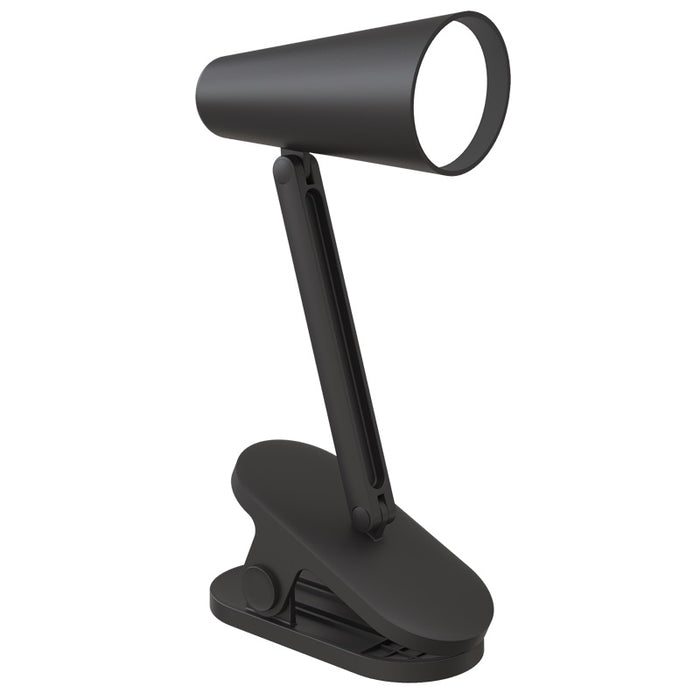 Cailen Black or White Clip-On Rechargeable Desk Lamp - Lighting.co.za