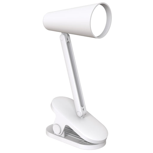 Cailen Black or White Clip-On Rechargeable Desk Lamp - Lighting.co.za