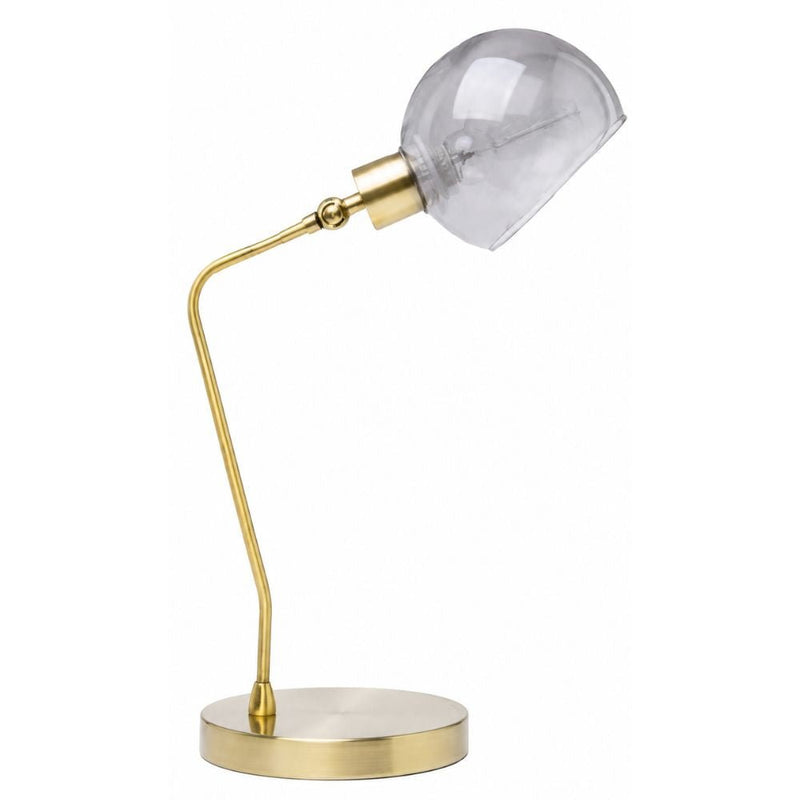Camey Antique Brass and Glass Desk Lamp - Desk Lamp - Lighting.co.za