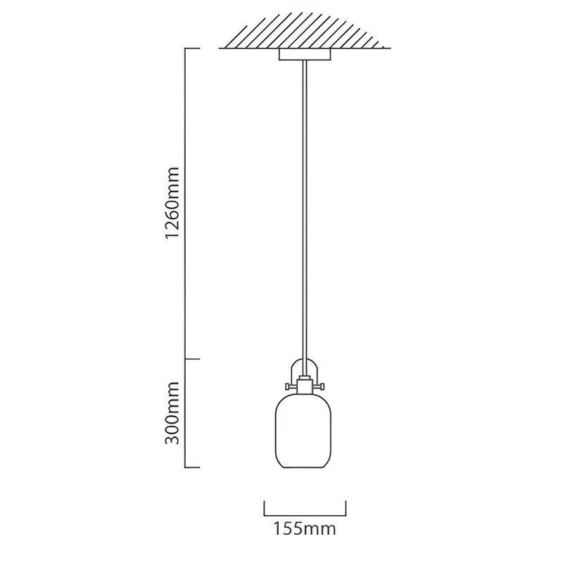 Campari Smoke Grey Textured Glass Pendant Light - Pendant Light - Lighting.co.za