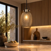 Campari Smoke Grey Textured Glass Pendant Light - Pendant Light - Lighting.co.za