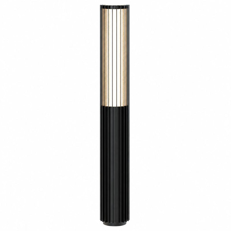 Cape Slatted Black 18W LED Outdoor Bollard Light
