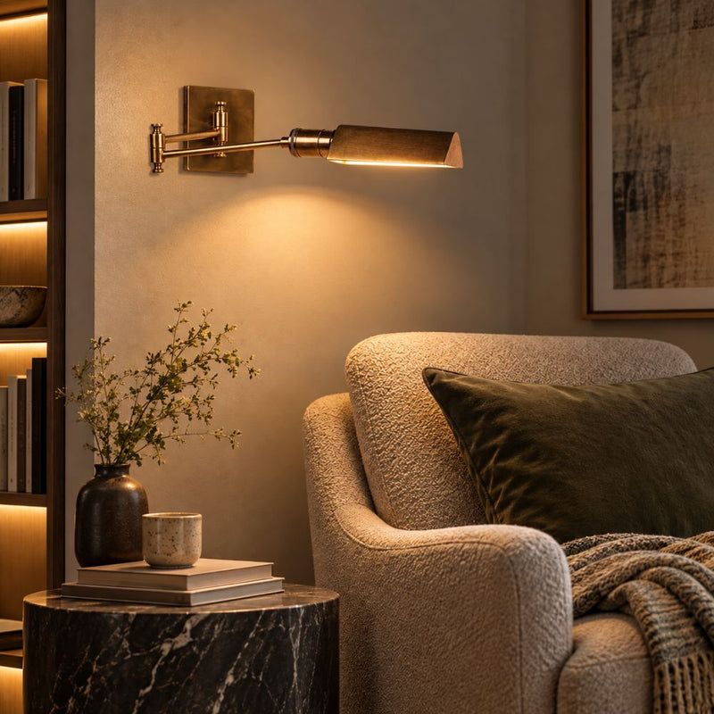 Carter Swing Antique Brass | Antique Silver Wall Light