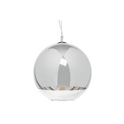 Celia Round Chrome Glass Pendant Light 2 Sizes - Lighting.co.za