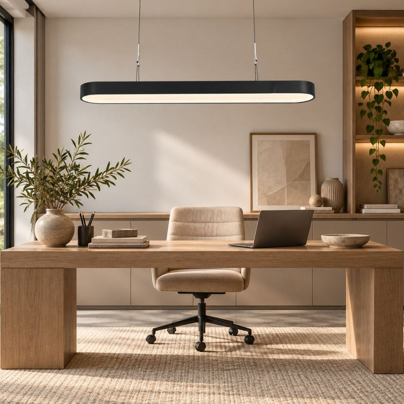Ceta Black or White CCT LED Pendant Light with Adjustable Remote