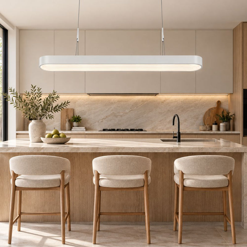 Ceta Black or White CCT LED Pendant Light with Adjustable Remote
