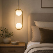 Chic Double Glass Dome Charcoal Black or Antique Brass Pendant Light - Pendant Light - Lighting.co.za
