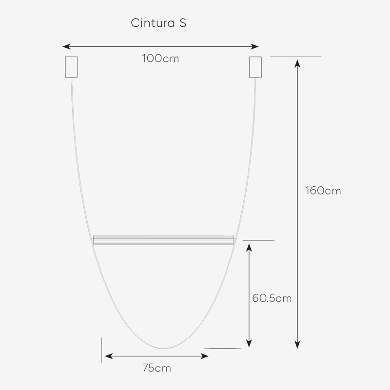 Cintura Black Grey Leather and Brass LED Pendant Light 2 Sizes - Lighting.co.za