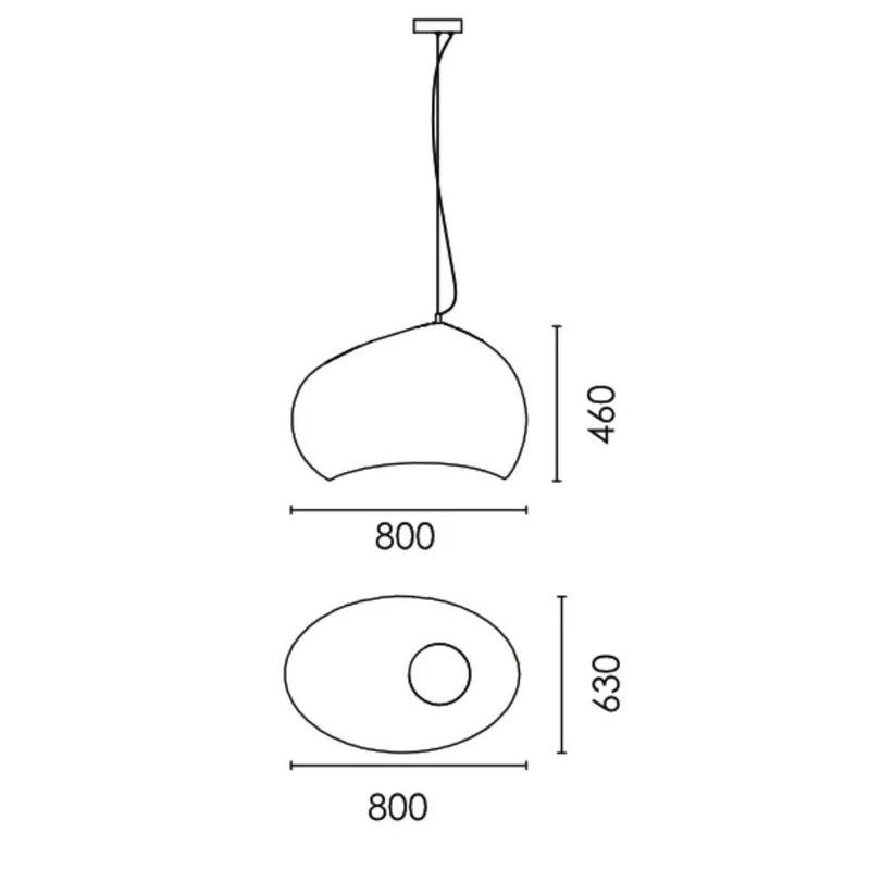Cloud Black Organic Pendant Light 3 Sizes
