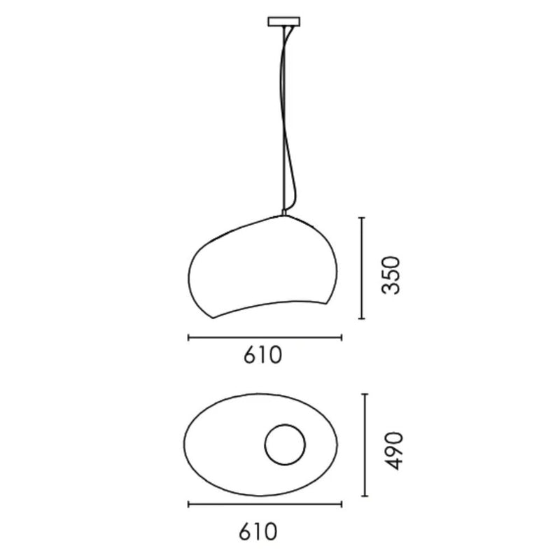Cloud Black Organic Pendant Light 3 Sizes