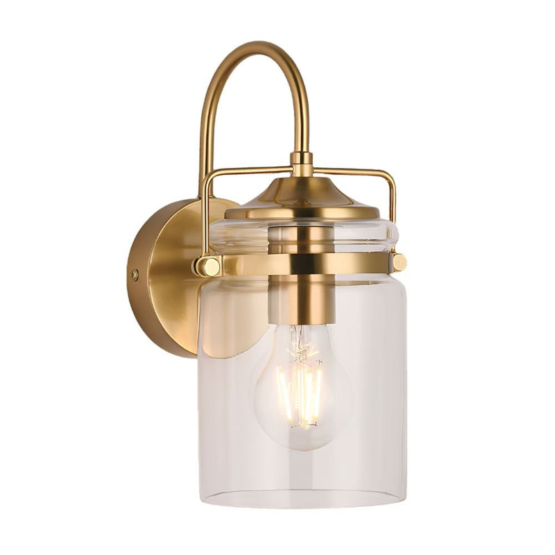 Colet Clear Glass and Gold Wall Light - Indoor Wall Light - Lighting.co.za