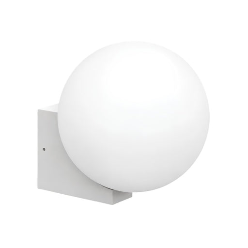 Comino Black | White and White Glass Outdoor Wall Light 2 Sizes - Outdoor Wall Light - Lighting.co.za