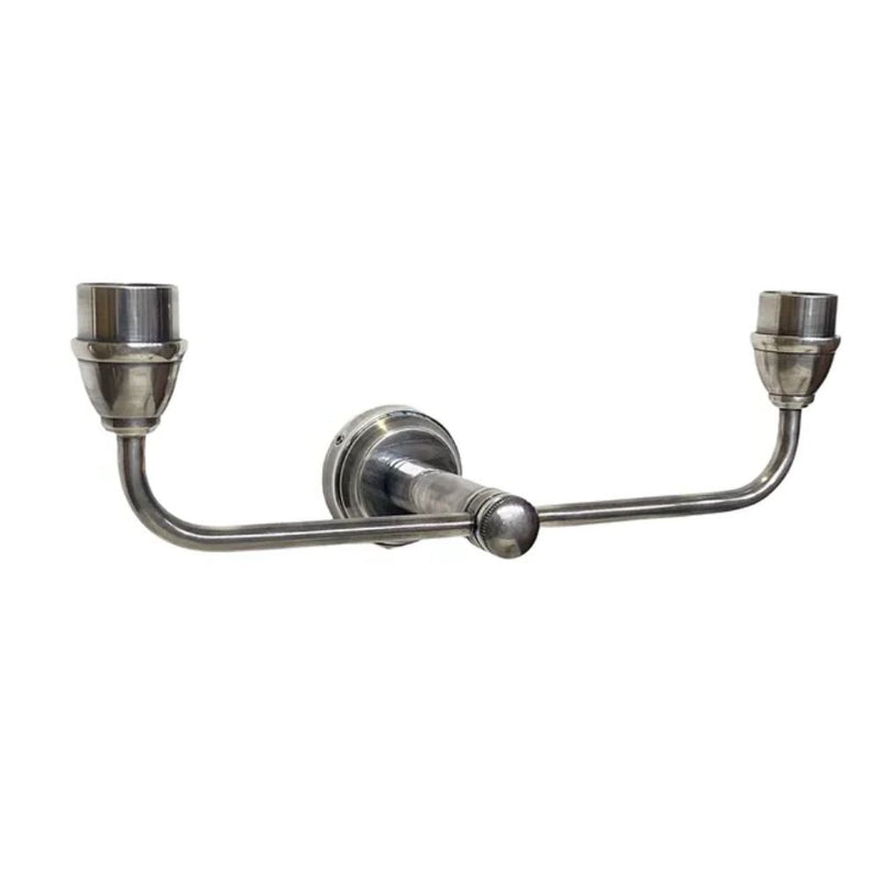 Como Double Arm Antique Brass | Antique Silver Wall Light