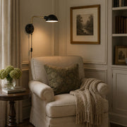 Crossby Black and Gold Wall Light with Cord and Plug - Indoor Wall Light - Lighting.co.za