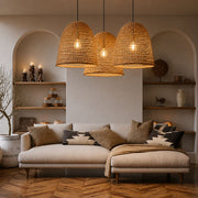Dalton Organic Shaped Basket Rattan Pendant Light 2 Sizes - Pendant Light - Lighting.co.za