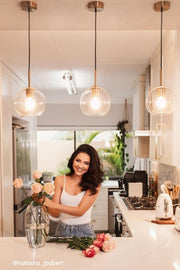 Flow Black | Gold | Chrome Clear Glass Ball Pendant Light - Lighting.co.za