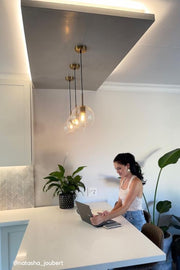 Flow Black | Gold | Chrome Clear Glass Ball Pendant Light - Lighting.co.za