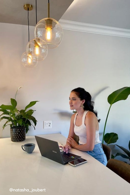 Flow Black | Gold | Chrome Clear Glass Ball Pendant Light - Lighting.co.za