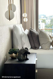 Chic Graphite Black or Antique Brass Single Glass Dome Pendant Light 2 Sizes - Lighting.co.za