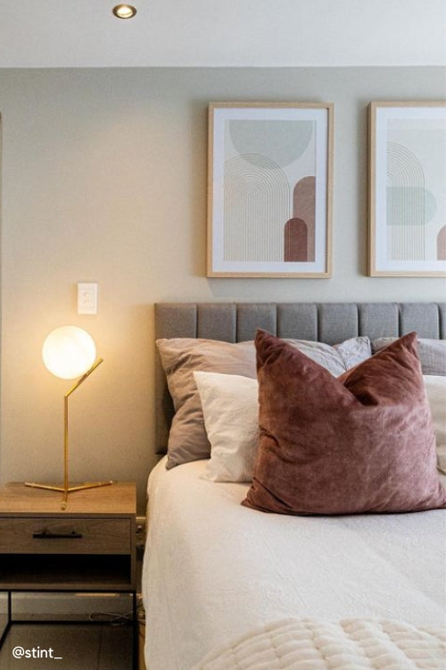 Hampton Long Frosted Glass and Gold Nordic Table Lamp - Lighting.co.za