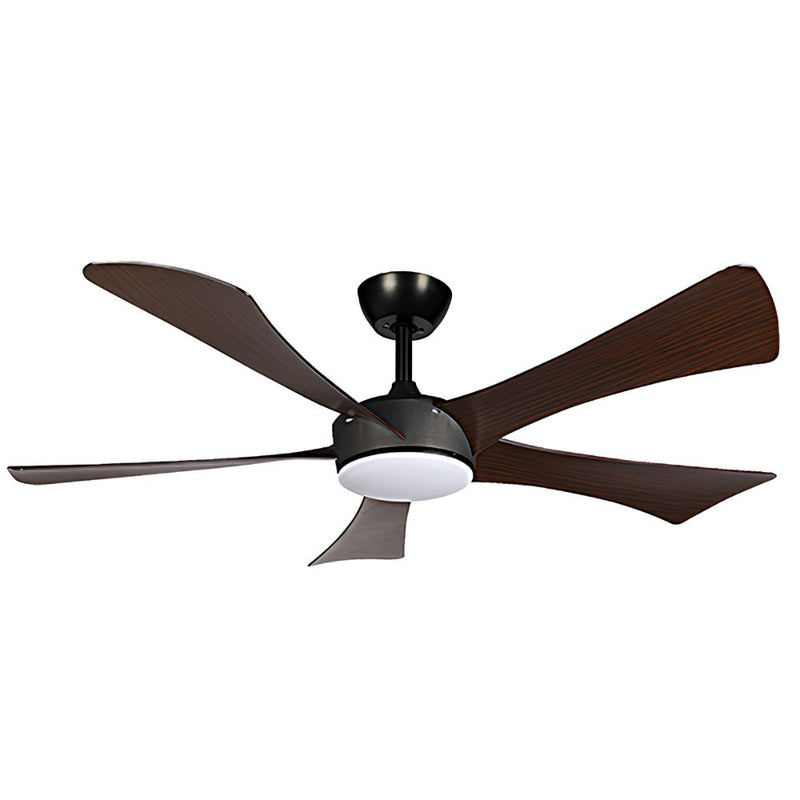 Ease 5 Blade Black and Walnut CCT LED Ceiling Fan