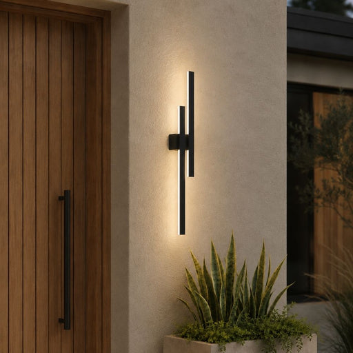 Edge Tall Black 24 Watt LED Outdoor Wall Light - Outdoor Wall Light - Lighting.co.za