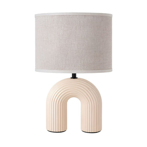 Elle Ribbed Ceramic and Natural Table Lamp - Set of 2 - Table Lamp - Lighting.co.za
